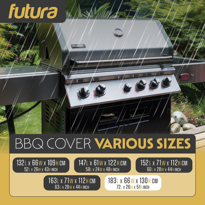 Futura Futura XXL BBQ Cover | Waterproof Heavy Duty Barbecue Cover 183cm