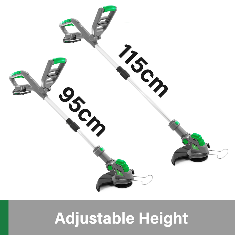 Gracious Gardens Gracious Gardens 18V Cordless Strimmer 2 Batteries 30 Spare Blades