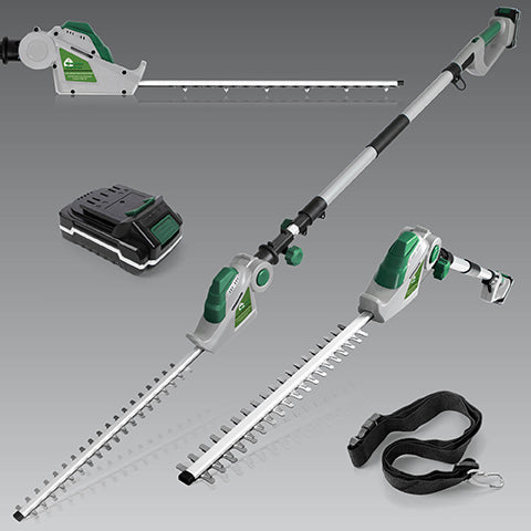 Gracious Gardens Gracious Gardens 2.4m Long Reach Hedge Trimmer | 18V Cordless Extendable Pole Cutter