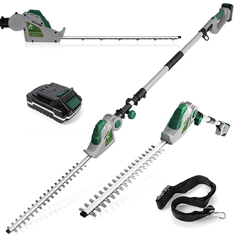 Gracious Gardens Gracious Gardens 2.4m Long Reach Hedge Trimmer | 18V Cordless Extendable Pole Cutter