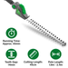 Gracious Gardens Gracious Gardens 2.4m Long Reach Hedge Trimmer | 18V Cordless Pole Cutter with 2 Batteries