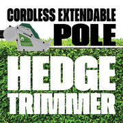 Gracious Gardens Gracious Gardens 2.4m Long Reach Hedge Trimmer | 18V Cordless Pole Cutter with 2 Batteries