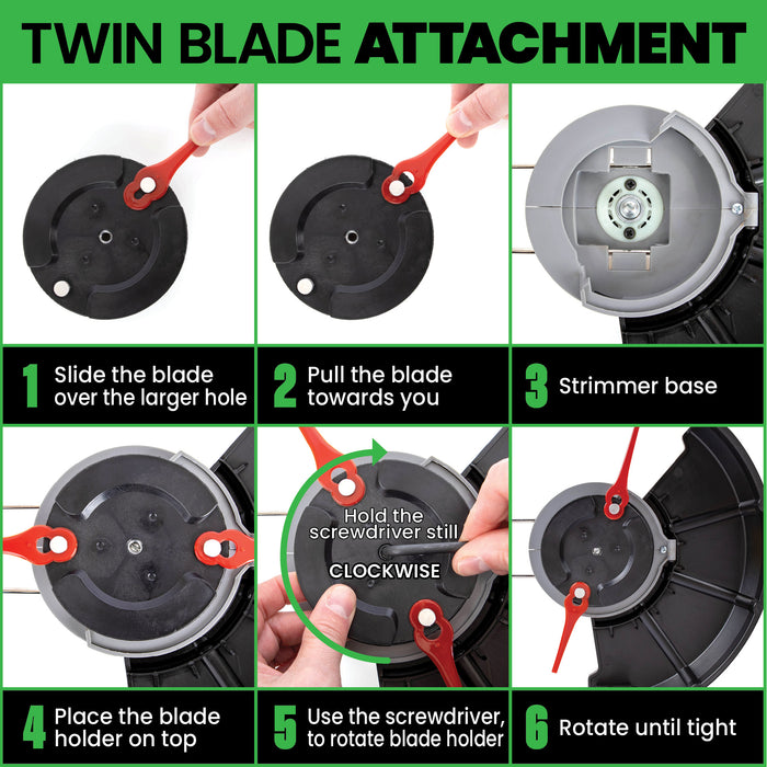 Gracious Gardens Gracious Gardens 2-in-1 Cordless Grass Strimmer | 20V With Blades