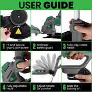 Gracious Gardens Gracious Gardens 2-in-1 Cordless Grass Strimmer | 20V With Blades