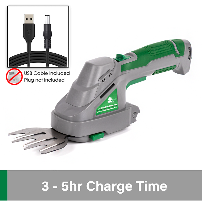 Futura Direct Gracious Gardens Cordless Hedge Trimmer 2 IN 1 Handheld 3.6V Lithium-Ion Rechargeable Hedge Cutter