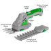 Futura Direct Gracious Gardens Cordless Hedge Trimmer 2 IN 1 Handheld 3.6V Lithium-Ion Rechargeable Hedge Cutter