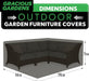 Gracious Gardens Gracious Gardens Outdoor Garden Furniture Covers | Rectangular 170cm