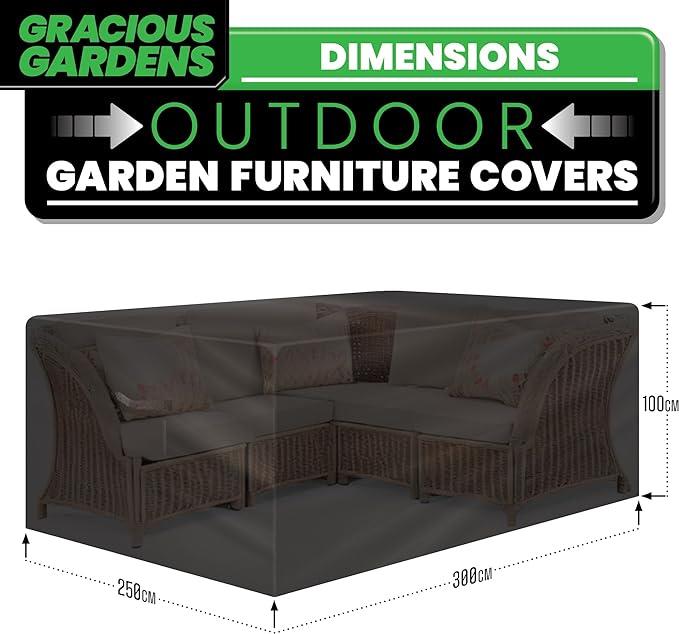 Gracious Gardens Gracious Gardens Outdoor Garden Furniture Covers | Rectangular 300cm