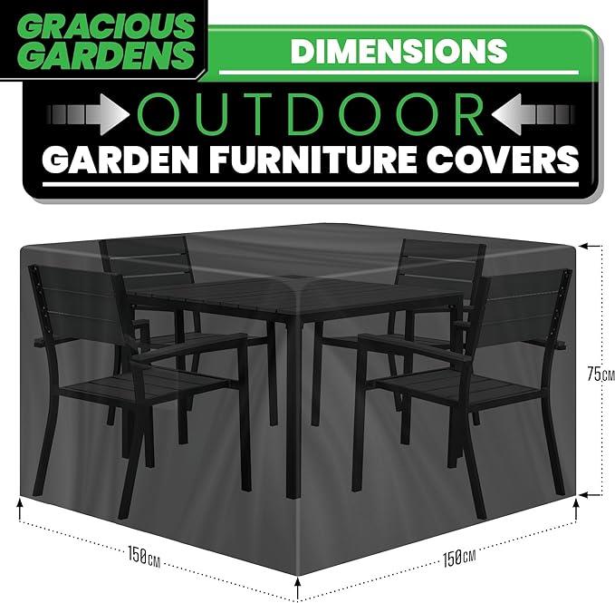 Gracious Gardens Gracious Gardens Outdoor Garden Furniture Covers | Square 150cm