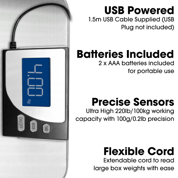 Futura Industrial Weighing Scales | 100kg Heavy Duty Digital Postal Mail Scale