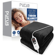 Purus Purus Black XL Electric Throw 180x130cm – Heated Blanket