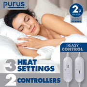 Purus Purus Double Electric Blanket | Fully Fitted Under Blanket Dual Control