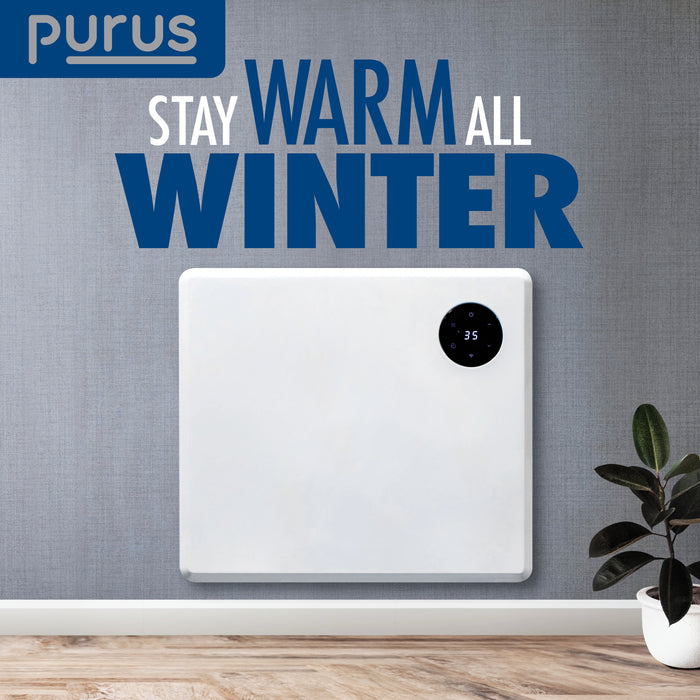 Purus Purus Eco 600W WIFI Electric Radiator Panel Room Heater Wall Mounted