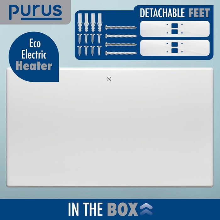 Futura Direct Purus Eco Electric 1200W Panel Heater Setback Timer & Advanced Thermostat Control