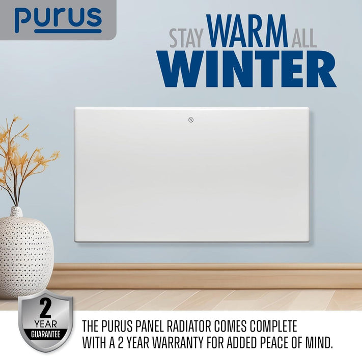 Futura Direct Purus Eco Electric 1200W Panel Heater Setback Timer & Advanced Thermostat Control
