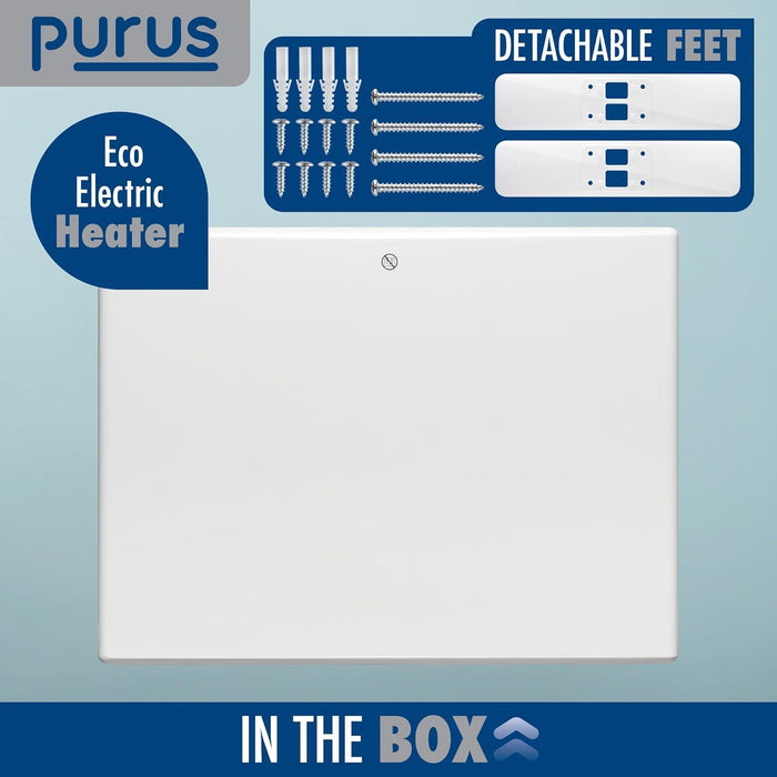 Futura Direct Purus Eco Electric 600W Panel Heater Setback Timer & Advanced Thermostat Control