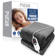 Purus Purus Grey XL Electric Throw 180x130cm – Heated Blanket