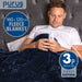 Purus Purus Navy Blue Electric Heated Blanket | Soft Fleece Throw with Timer