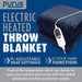 Purus Purus Navy Blue Electric Heated Blanket | Soft Fleece Throw with Timer