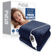 Purus Purus Navy Blue Electric Heated Blanket | Soft Fleece Throw with Timer