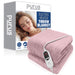 Purus Purus Pink Electric Heated Blanket | Soft Fleece Throw with Timer