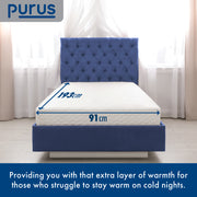 Purus Purus Single Electric Blanket | Fully Fitted Heated Under Blanket