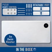 Purus Purus WIFI Electric Wall Panel Heater 1800W | Bathroom Safe White Radiator
