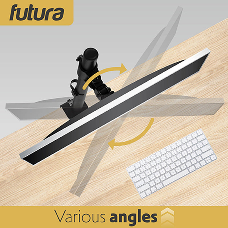 Futura Single Monitor Stand 13 to 32 Inch | Clamp Mount Supports 8kg