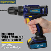 Skotek Skotek 18V Combi Drill | Cordless Drill with 13pc Bit Set