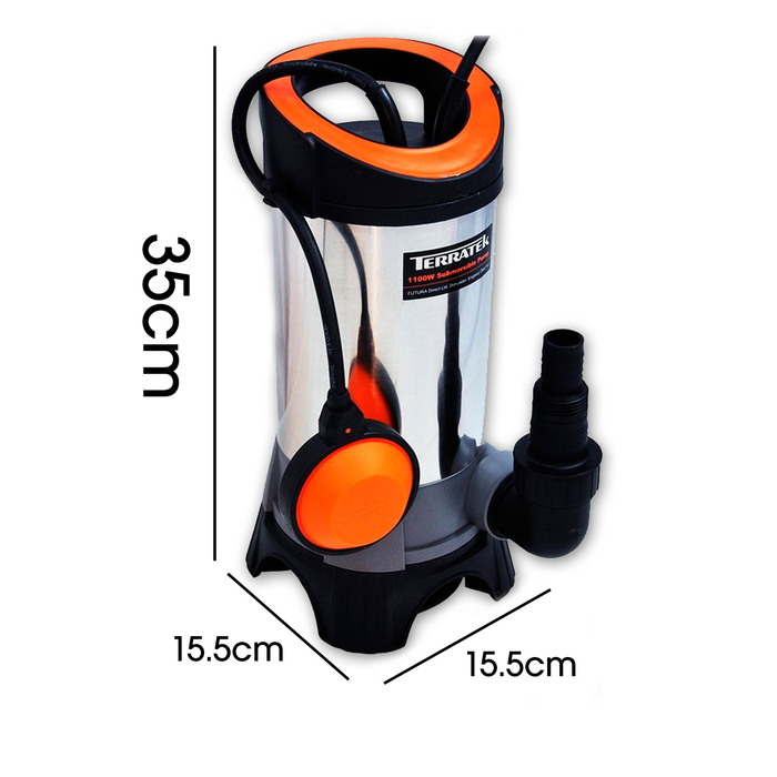 Terratek Submersible Water Pump | 1100W Dirty Water Drainage Pump