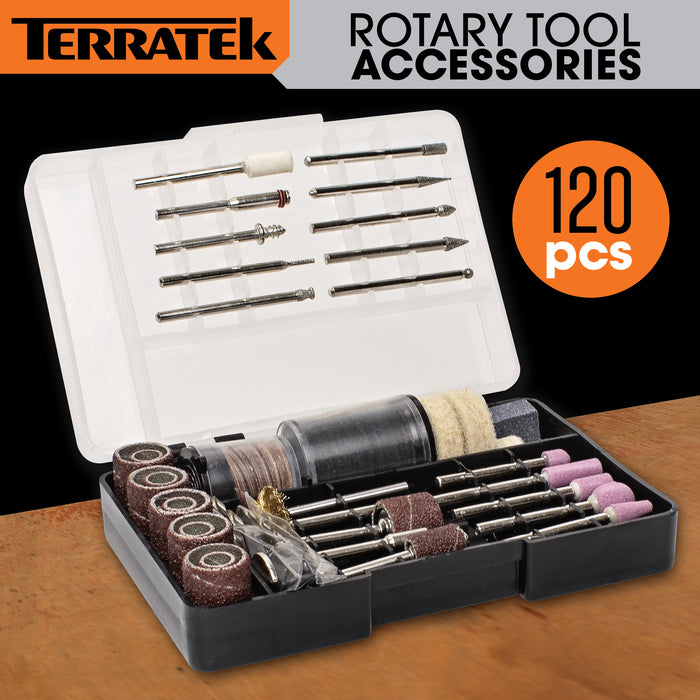 Terratek Terratek 120pc Rotary Multi Tool | Dremel-Compatible Accessories & Case