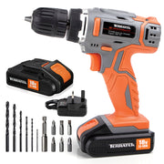 Terratek Terratek 18V Combi Drill | Cordless Drill with 2 Batteries