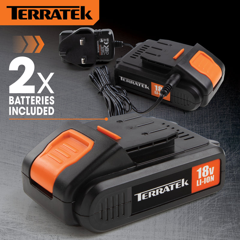 Terratek Terratek 18V Cordless Combi Drill | Fast Charge Drill Set