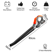 Terratek Terratek 20V Cordless Leaf Blower | Lightweight Garden Blower