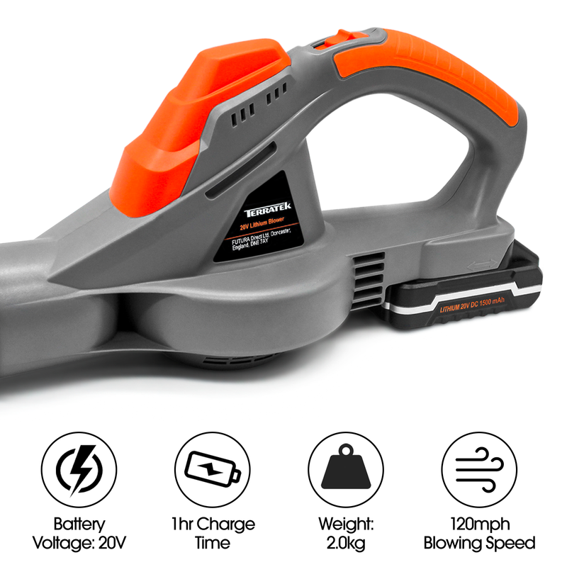 Terratek Terratek 20V Cordless Leaf Blower | Lightweight Garden Blower