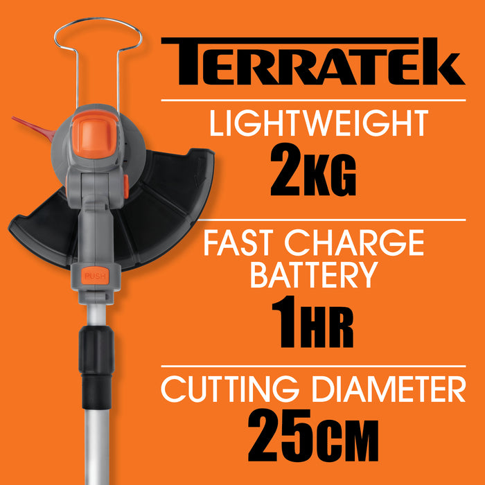 Futura Direct Terratek 20V Cordless Strimmer Extendable Pole Grass Trimmer