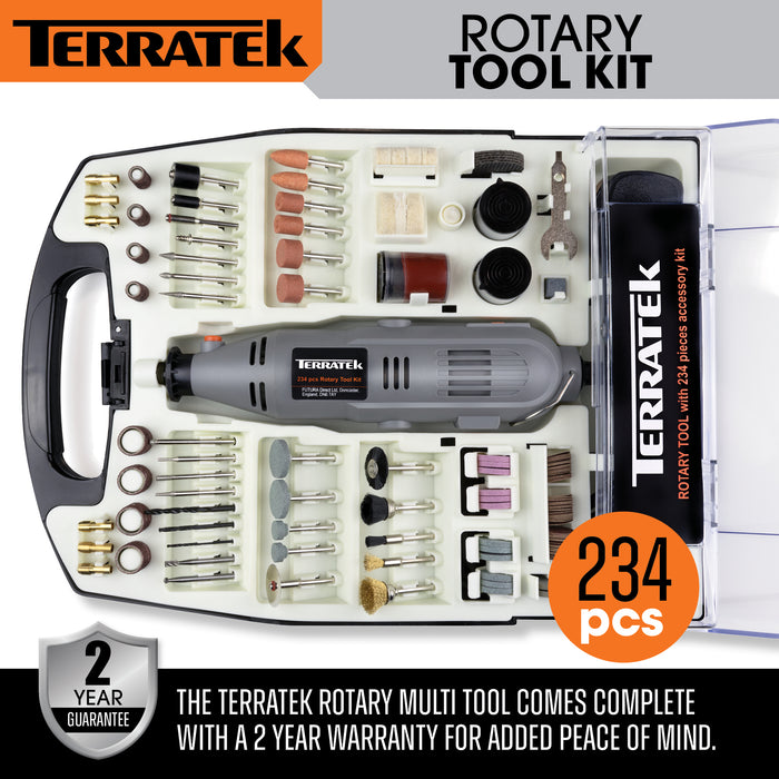 Terratek Terratek 234pc Rotary Multi Tool | Dremel-Compatible Accessories
