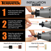 Terratek Terratek 234pc Rotary Multi Tool | Dremel-Compatible Accessories