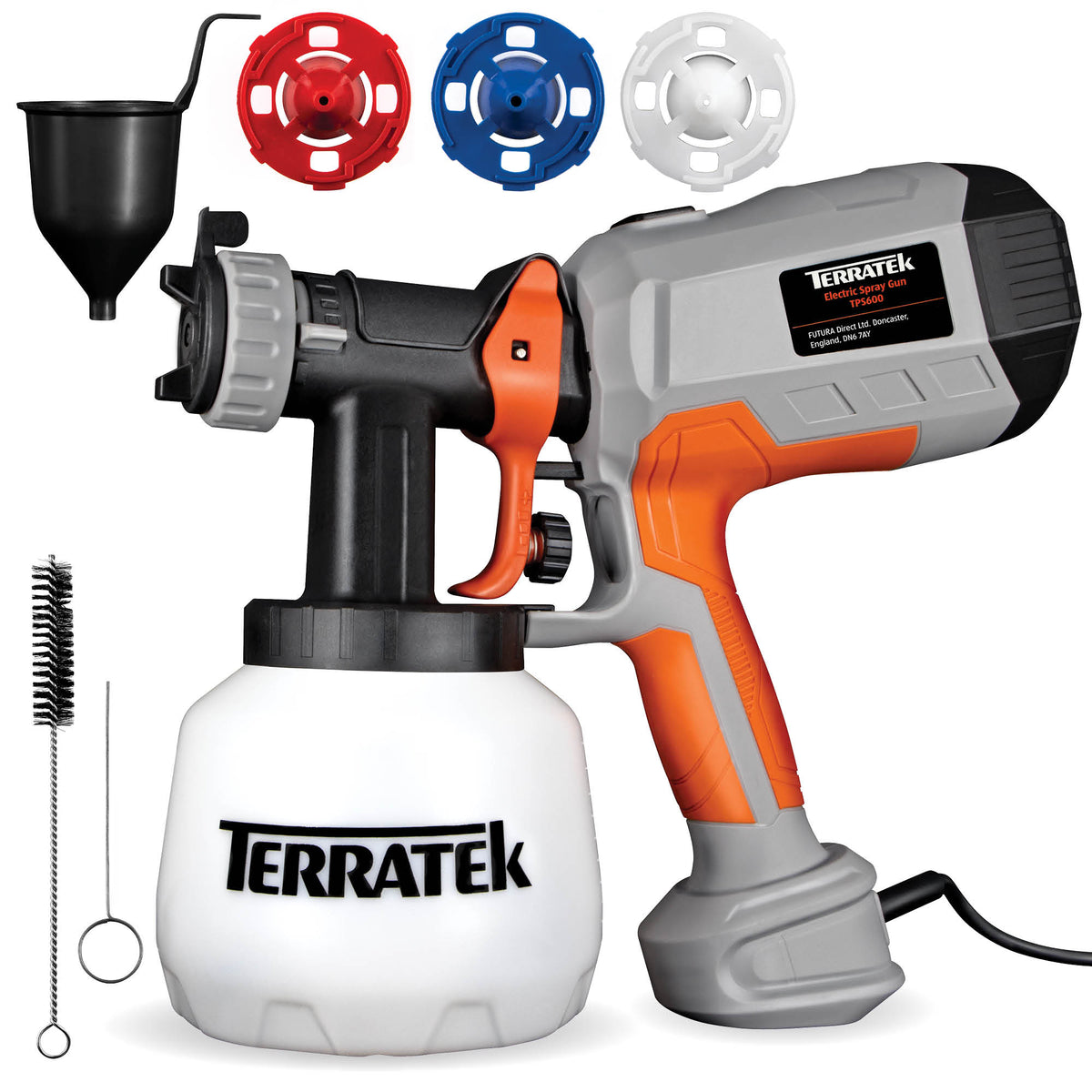 Terratek 600W Paint Sprayer | 1200ml HVLP Spray Gun — Futura Direct