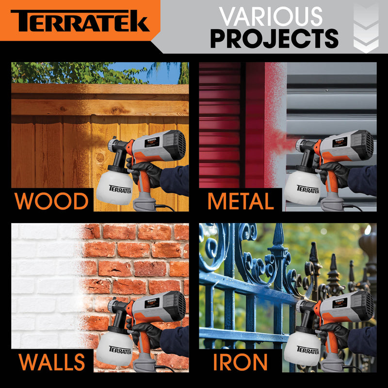 Terratek Terratek 600W Paint Sprayer | 1200ml HVLP Spray Gun