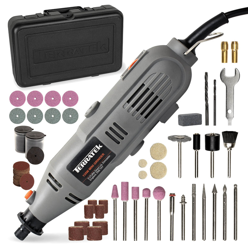 Terratek Terratek Corded Rotary Tool 150pc Accessory Set and Carry Case Included