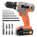 Terratek Terratek Cordless Drill Set | Battery Powered Combi Drill with Bits