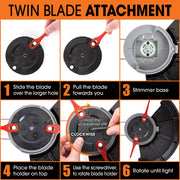 Terratek Terratek Cordless Grass Strimmer | 2 Batteries, Blades & Spool