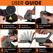 Terratek Terratek Cordless Grass Strimmer | 2 Batteries, Blades & Spool