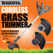Terratek Terratek Cordless Grass Strimmer | 2 Batteries, Blades & Spool