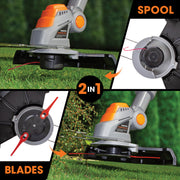 Terratek Terratek Cordless Grass Strimmer | 2 Batteries, Blades & Spool