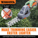 Terratek Terratek Cordless Hedge Trimmer | 7.2V 2-in-1 Battery Hedge Cutter