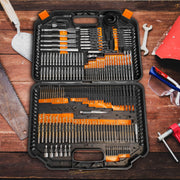 Terratek Terratek Drill Bit Set | 246 Piece Wood Metal Masonry Kit Carry Case