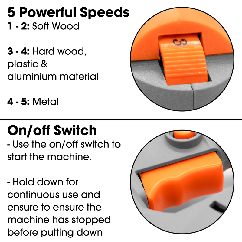 Terratek Terratek Electric Jigsaw | 550W Variable Speed Cutting Tool with Case