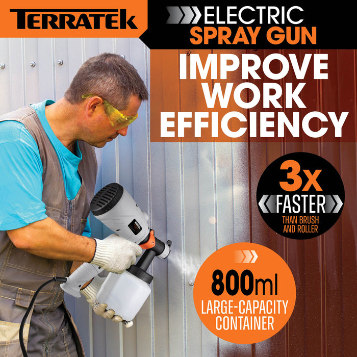 Terratek Terratek Electric Paint Sprayer | 350W Fence Spray Gun Machine